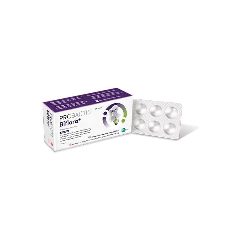 PROBACTIS BIFLORA 20 PASTILLAS PARA CHUPAR SABOR FRESA