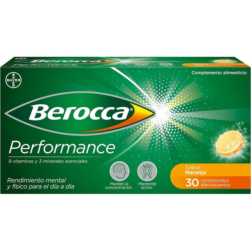 BEROCCA PERFORMANCE NARANJA 30 COMP EFERV BEROCCA PERFORMANCE NARANJA 30 COMP EFERV