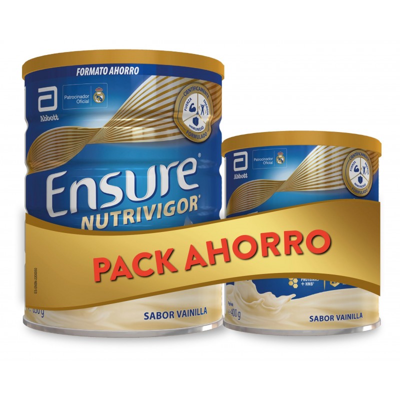 ENSURE NUTRIVIGOR VAINILLA 850GR+400GR PACK ENSURE NUTRIVIGOR VAINILLA 850GR+400GR PACK