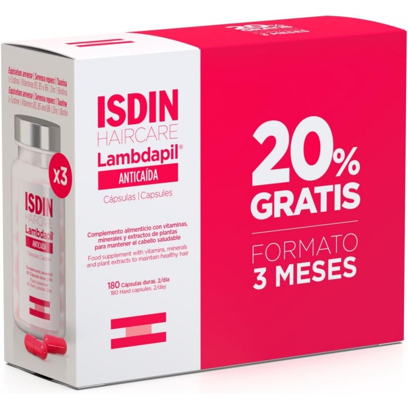 LAMBDAPIL ANTICAIDA 180 CAPSULAS 20%DTO PACK LAMBDAPIL ANTICAIDA 180 CAPSULAS 20%DTO PACK