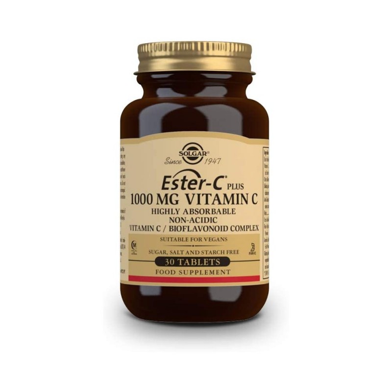 SOLGAR ESTER C PLUS 1000 MG VITAMINA C 30 COMPRIMIDOS