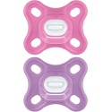 MAM CHUPETE SILICONA  COMFORT 0-3 MESES PACK DOBLE ROSA + MORADO