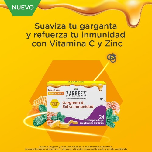 ZARBEES GARGANTA Y EXTRA INMUNIDAD 24 PASTILLAS