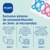 MAM CHUPETE SILICONA COMFORT A 0-3 MESES PACK 2 UN TONOS AZULES