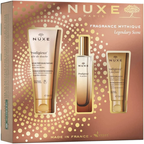 NUXE COFRET PERFUME 30ML+ACEITE DUCHA+LECHE CORP