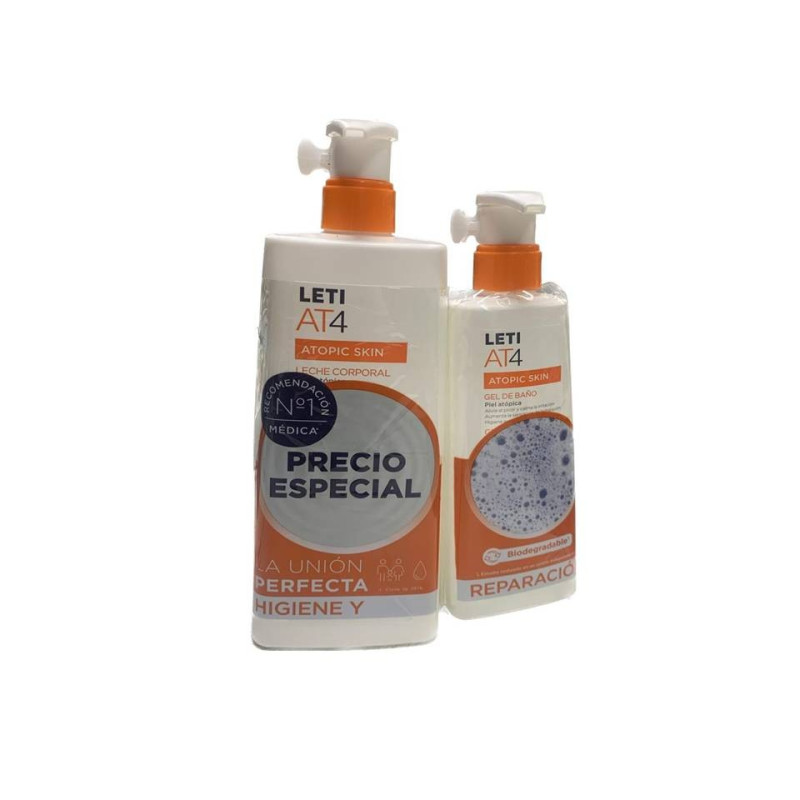 LETI AT-4 LECHE CORPORAL 500ML+GEL BAÑO 250ML