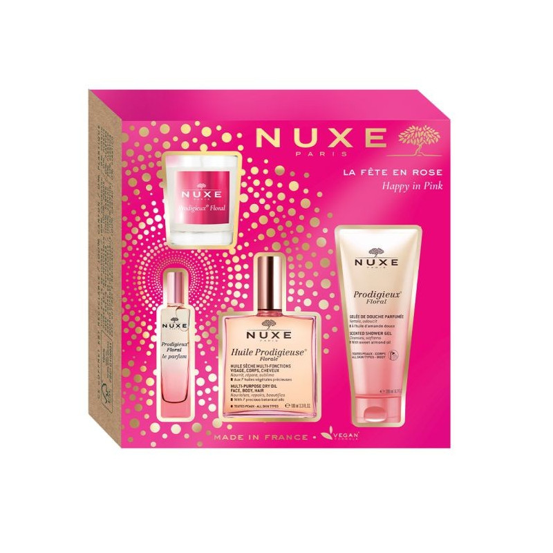 NUXE COFRE PRODIGIEUSE HUILE 100ML+CR+GEL+VELA
