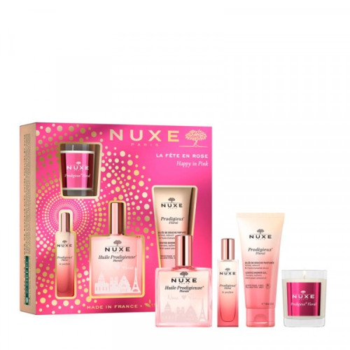 NUXE COFRE PRODIGIEUSE HUILE 100ML+CR+GEL+VELA