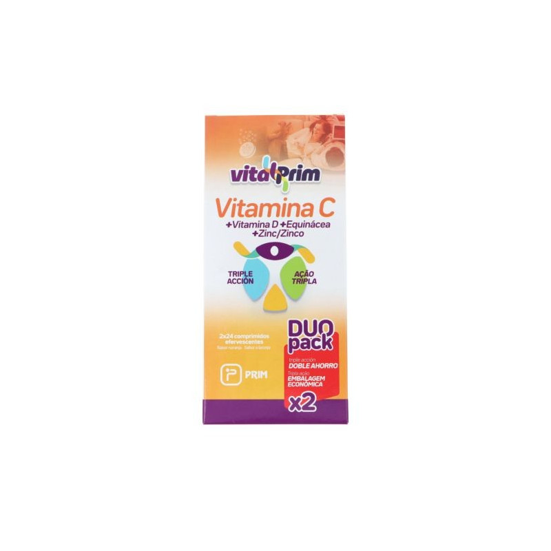 VITALPRIM VITAMINA C, D, ZINC Y EQUINACEA 2X24 DUO PACK