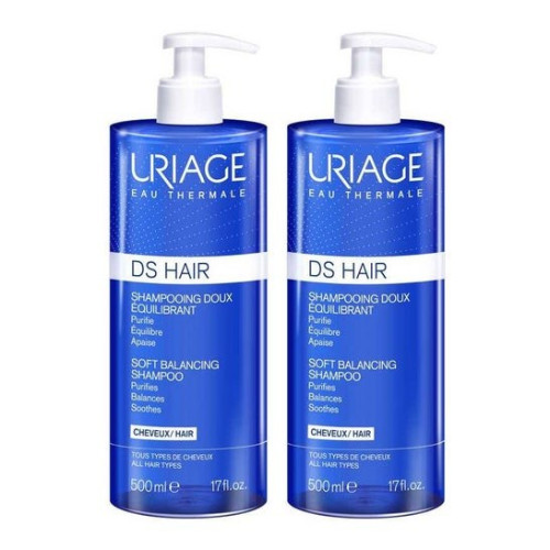 URIAGE DS HAIR CHAMPU SUAVE REGULADOR 500 ML+500