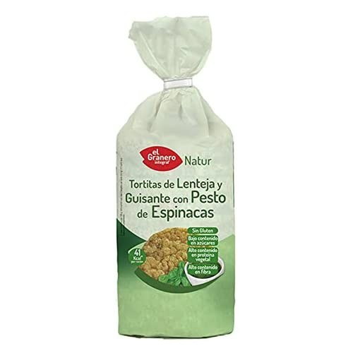 TORTITAS LENTEJA,GUISANTE, PESTO ESPINA GRANERO