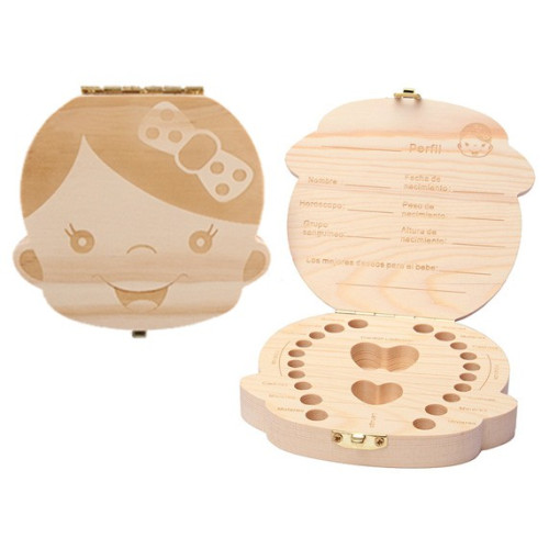 CAJA MADERA DIENTES NIÑA