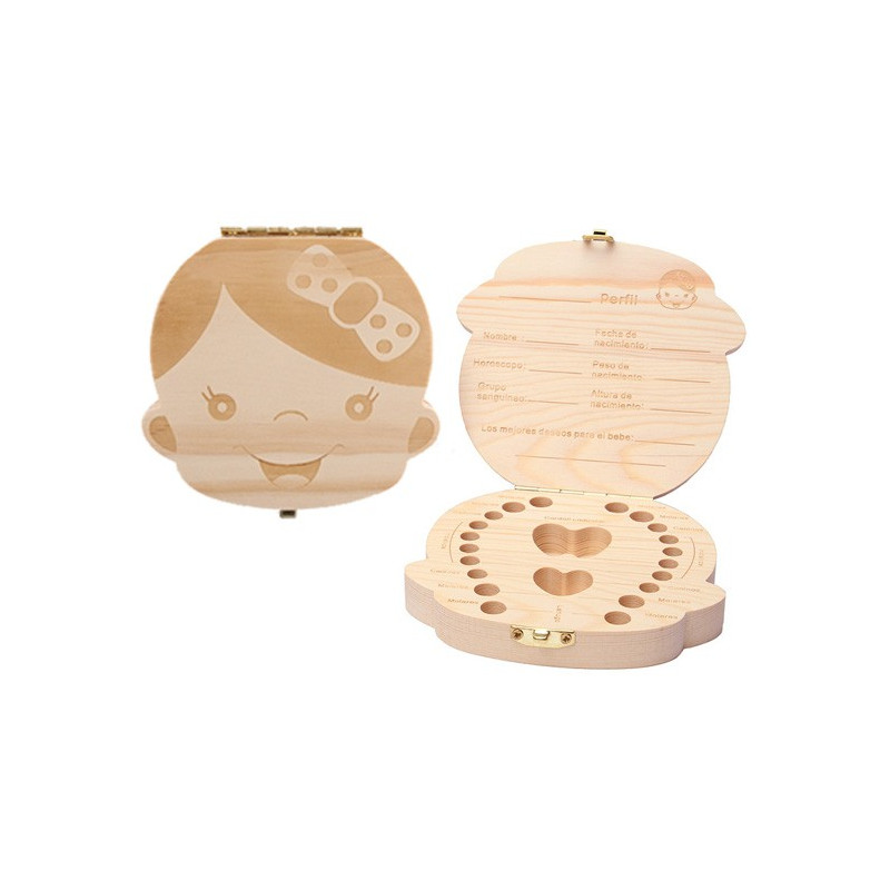 CAJA MADERA DIENTES NIÑA