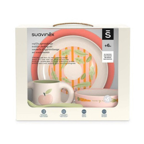 SUAVINEX VAJILLA INFANTIL NIÑA CORAL  +6M