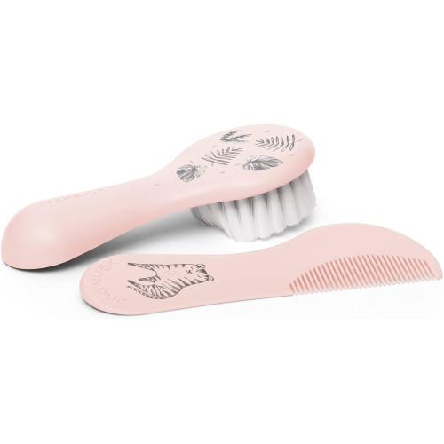 CEPILLO Y PEINE INFANTIL SOFT SUAVINEX ROSA DECO