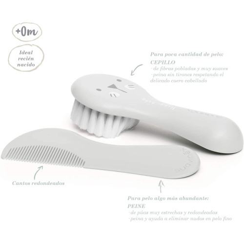 CEPILLO Y PEINE INFANTIL SOFT SUAVINEX BLANCO DE