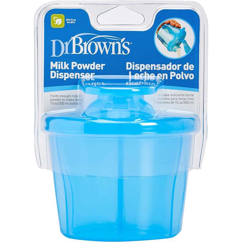 DISPENSADOR DE LECHE EN POLVO DR BROWN AZUL