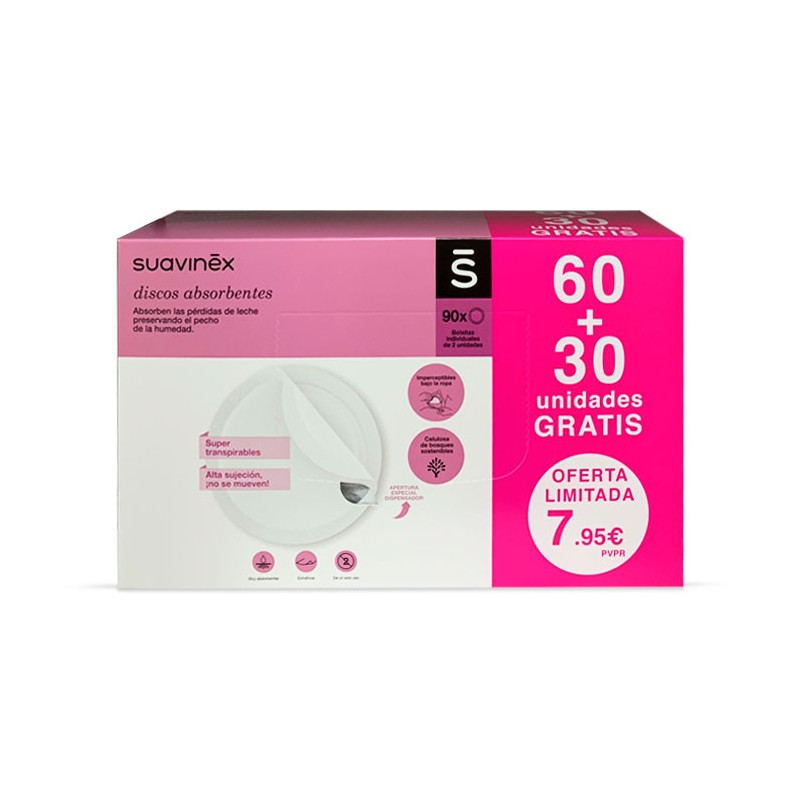 SUAVINEX DISCOS ABSORBENTES 60UD+30UD GRATIS