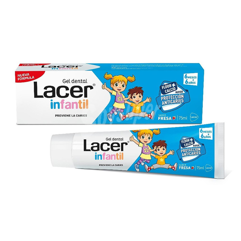 LACER INFANTIL GEL DENTAL 75 ML FRESA+REGALO