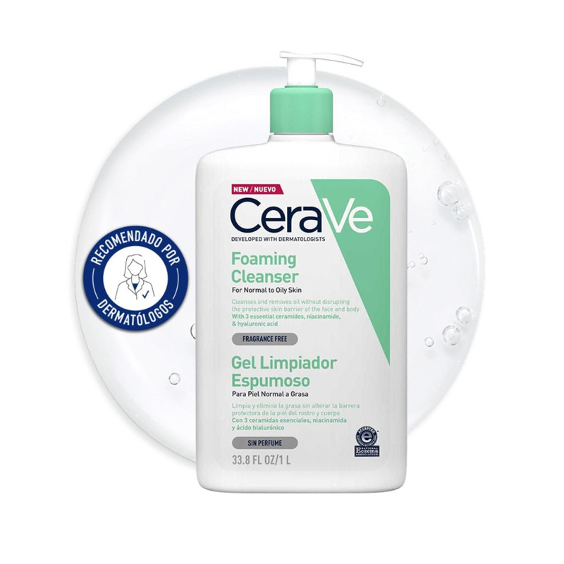 CERAVE GEL LIMPIADOR ESPUMOSO 1000 ML