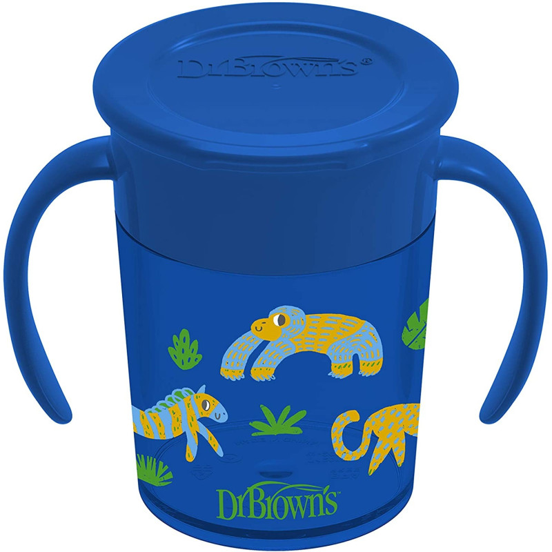 DR BROWN´S VASO 360º SIN BOQUILLA  AZUL 200 ML