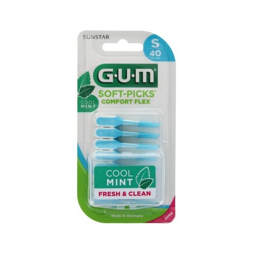 GUM SOFT PICKS COMFORT FLEX SMALL 40UD COOL MINT