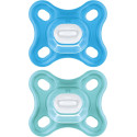 MAM CHUPETE SILICONA COMFORT A 0-3 MESES PACK 2 UN TONOS AZULES