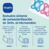 MAM CHUPETE SILICONA COMFORT A 0-3 MESES PACK 2 UN TONOS AZULES