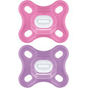 MAM CHUPETE SILICONA  COMFORT 0-3 MESES PACK DOBLE ROSA + MORADO