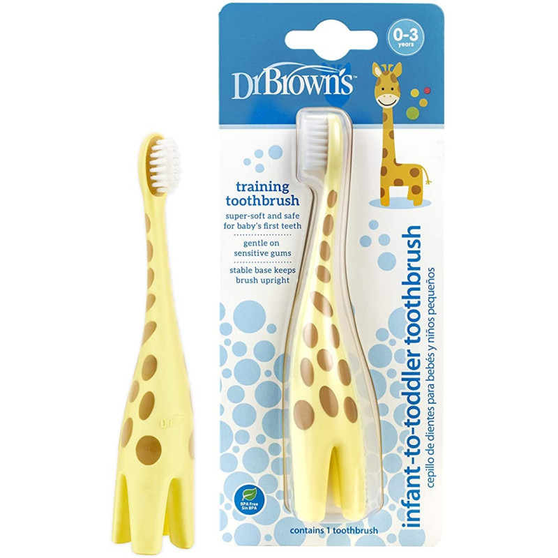 DR BROWNS  CEPILLO DIENTES BEBE JIRAFA 0-3 AÑOS