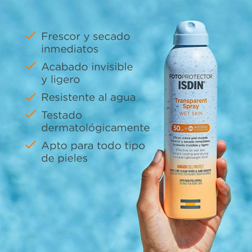 ISDIN TRANSPARENT WET SKIN SPRAY SPF+50 250 ML
