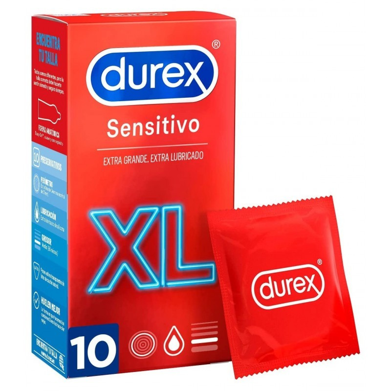 DUREX SENSITIVO XL PRESERVATIVOS 10 UNIDADES