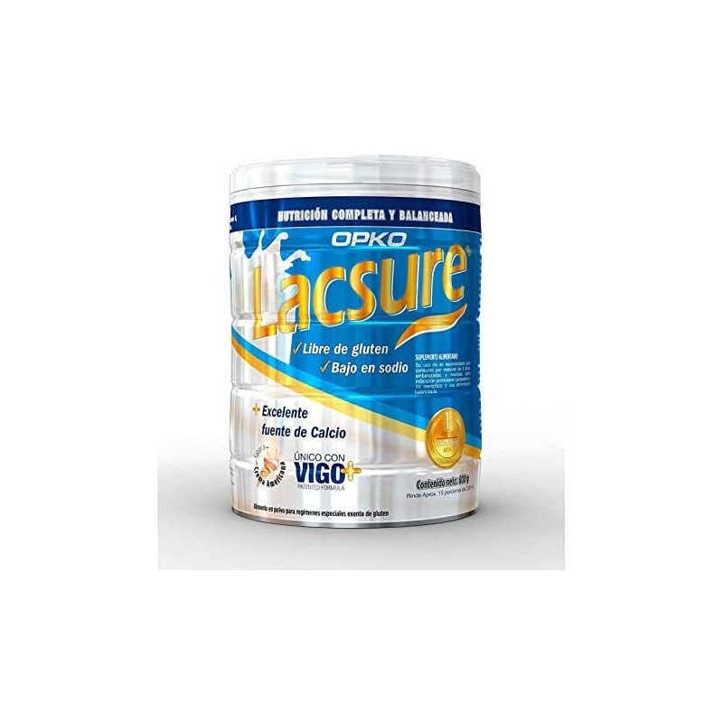 LACSURE SIN GLUTEN 1 ENVASE 800 G