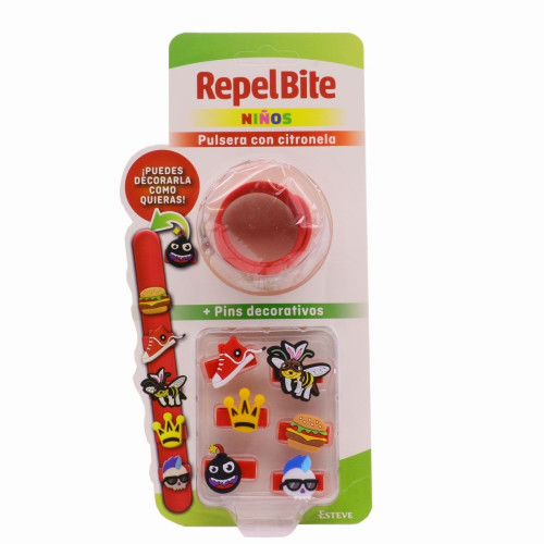 REPEL BITE NIÑOS PULSERA CON CITRONELA 1 ROJA