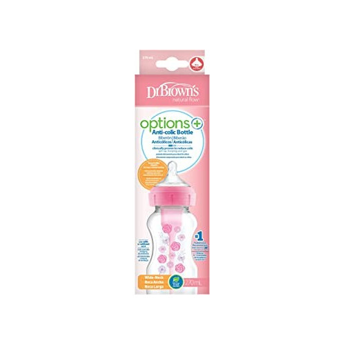 DR BROWNS BIBERON TETINA ANCH 270 ML ROSA FLORES