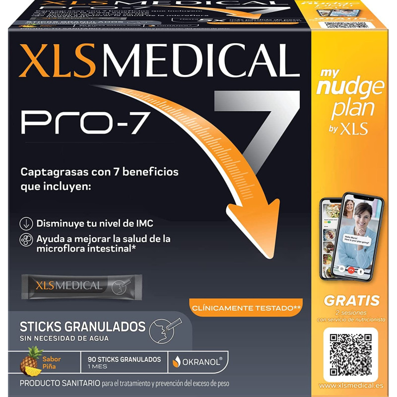XLS MEDICAL PRO-7 90 STICKS SABOR PIÑA