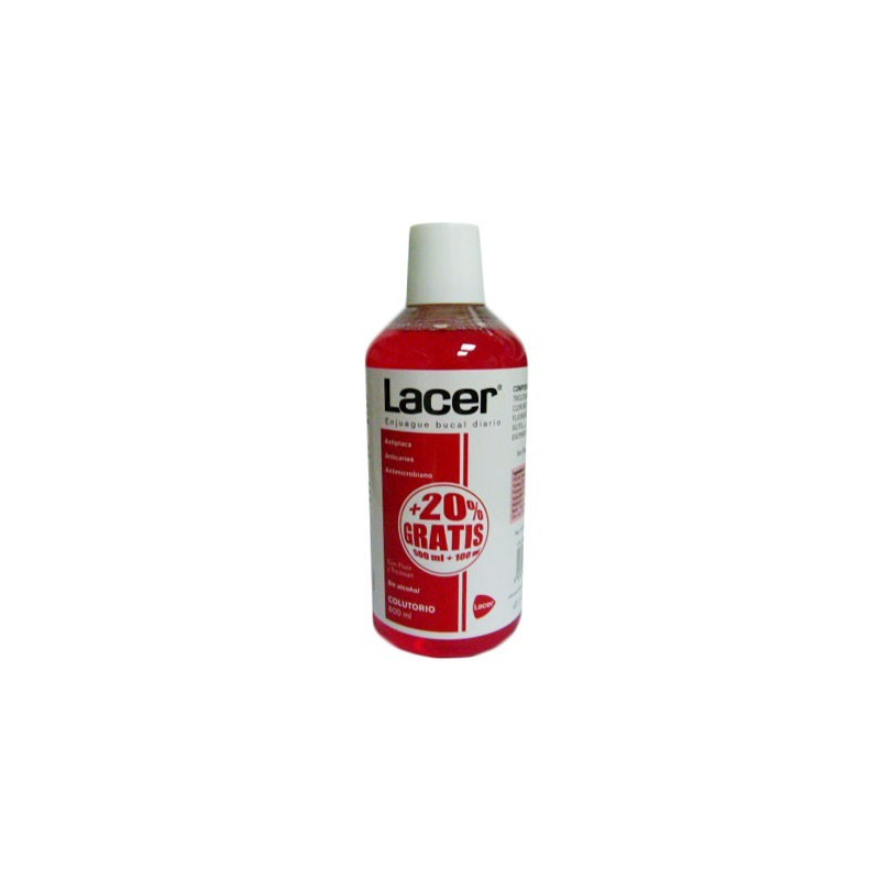 LACER COLUTORIO SIN ALCOHOL 500 ML+100ML