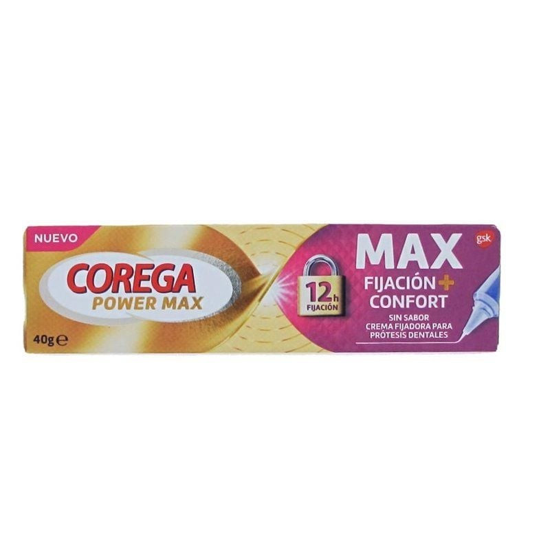 COREGA POWER MAX FIJACION CONFORT 40 G SIN SABOR