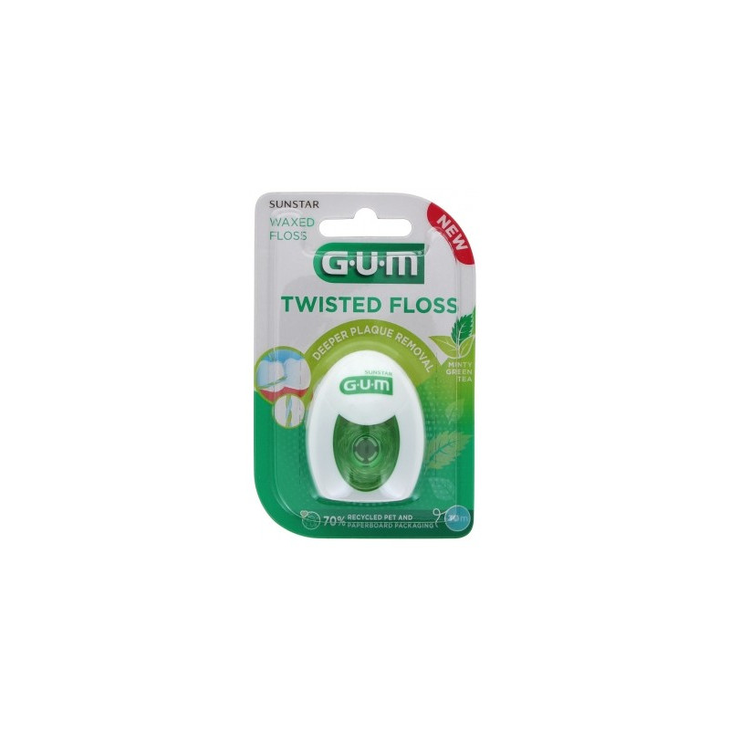 GUM TWISTED FLOSS SEDA TE VERDE Y MENTA 30MT