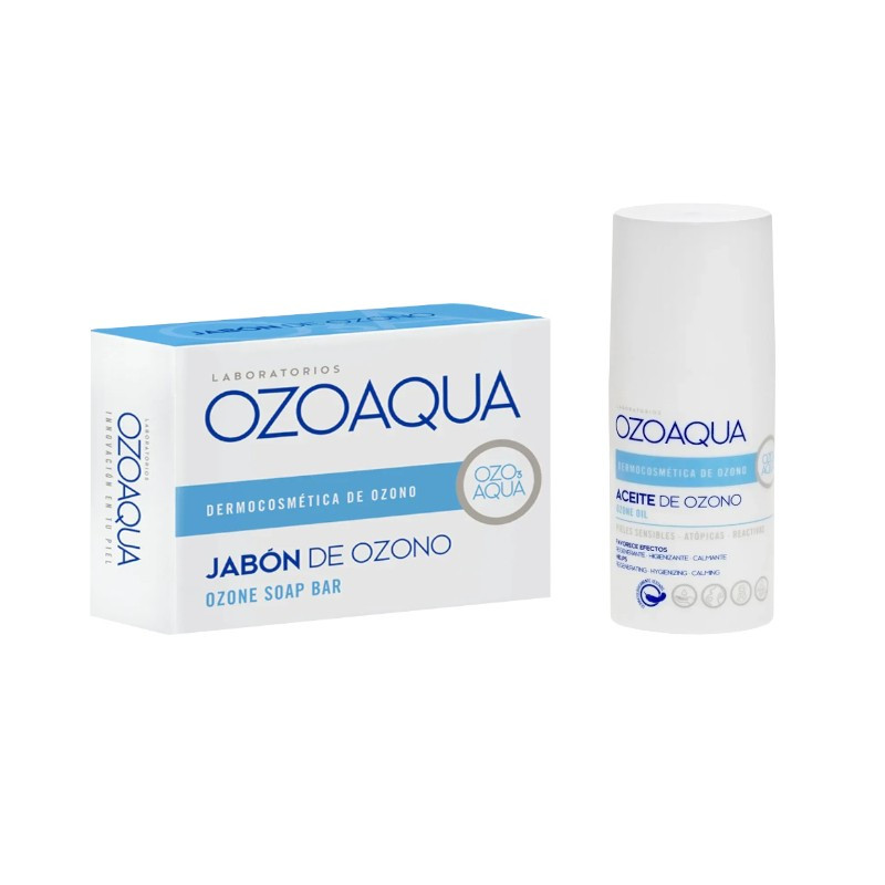 OZOAQUA PACK HIGIENE Y CUIDADO ACEITE OZONIZADO 15ML + JABON PASTILLA 100G