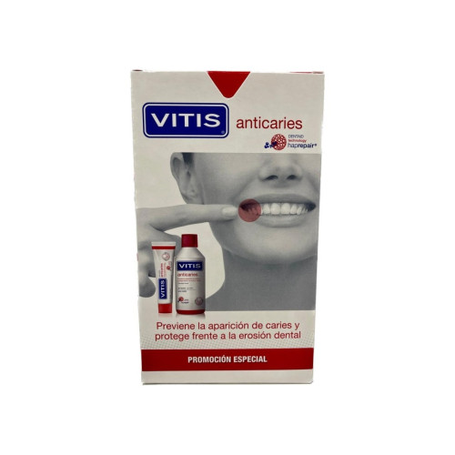 VITIS ANTICARIES PASTA 100ML Y COLUTORIO  PACK