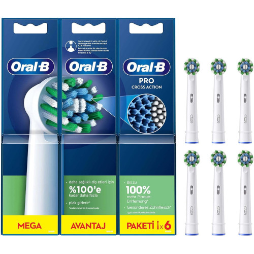 CEPILLO DENTAL ELECTRICO RECAMBIO ORAL-B PRO CROSS ACTION 3 XXL 6 UD