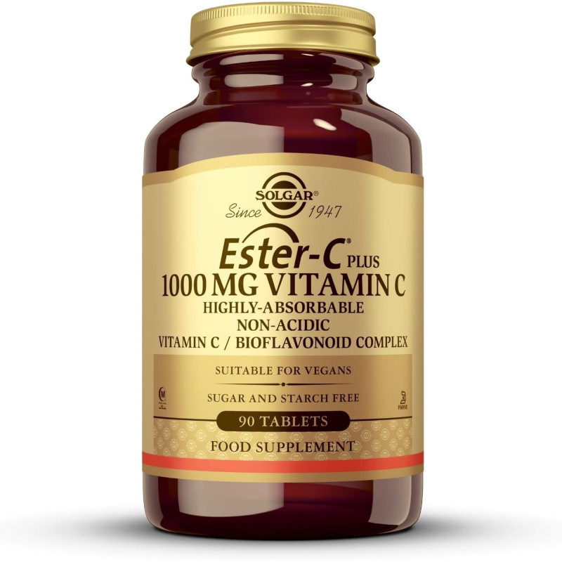 SOLGAR ESTER C PLUS 1000 MG VITAMINA C 90 COMPRIMIDOS
