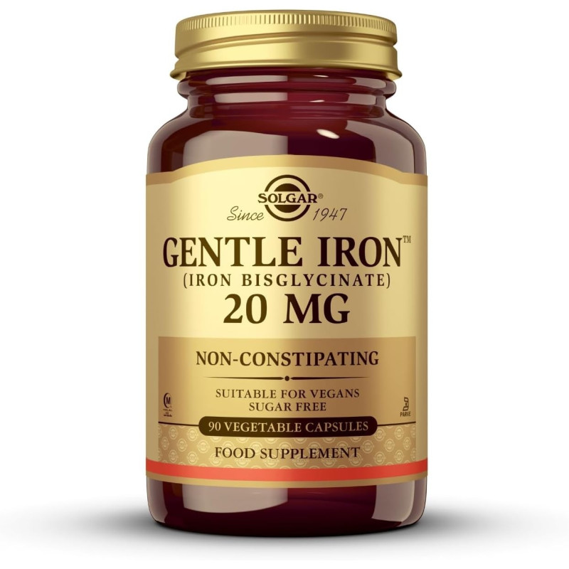 SOLGAR HIERRO GENTLE 20MG 90 CAPSULAS