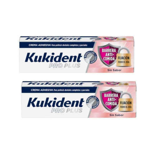 KUKIDENT PRO PLUS BARRERA ANTICOMIDA 2 X 40 G SIN SABOR