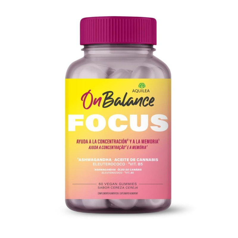 AQUILEA ONBALANCE FOCUS 60 GOMINOLAS SABOR CEREZA