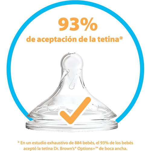 DR BROWNS TETINA SIL +3M NIVEL 2 B.ANCHA  2UNID