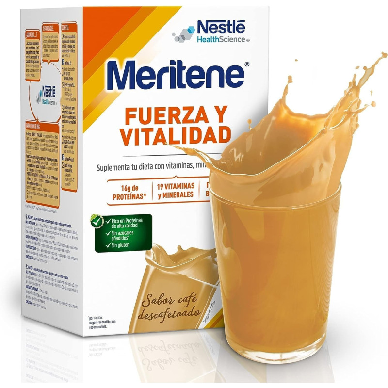 MERITENE FUERZA Y VITALIDAD  CAFE DESCAFEINADO 15 SOBR