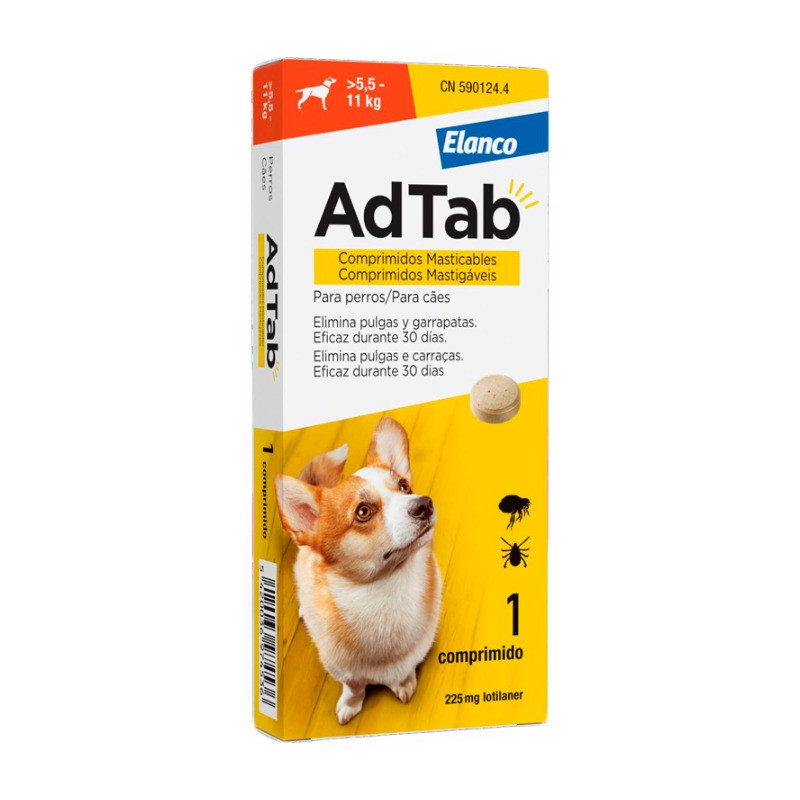 ADTAB OTC 225,5 MG 5,5 KG-11 KG 1 COMPRIMIDO