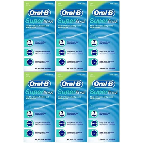 ORAL-B SUPER FLOSS. 6 x 50 hil